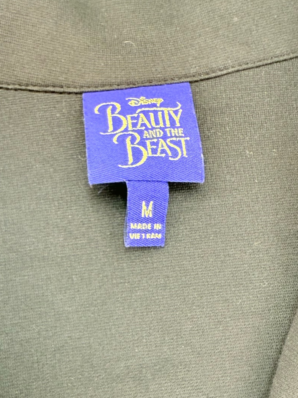 Disney Beauty & The Beast Black Moto Zip Jacket Medium - Picture 6 of 9
